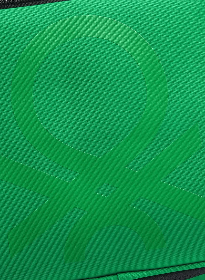 UNITED COLORS OF BENETTON Color Block 55 Cm 4-Double Wheeled Softside Expandable Cabin Luggage Trolley Case - Green - Image 5